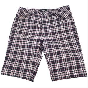 Men’s Sligo plaid golf shorts size 34 black red white Preppy